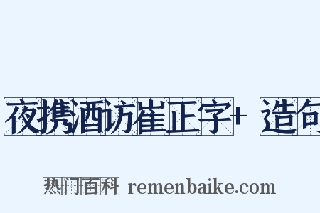 夜携酒访崔正字+造句是什么意思的图片